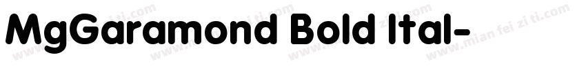 MgGaramond Bold Ital字体转换